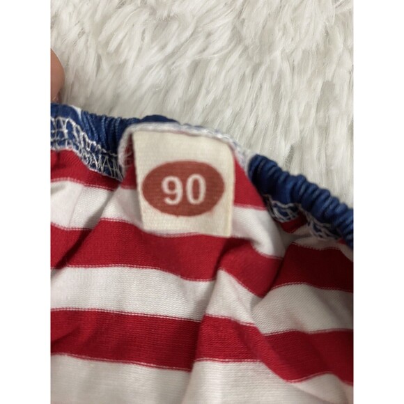 UNIQUEONE Girls Romper 4th Of July Flag Blue Stars Strips Size 18-24 Months - Picture 4 of 10